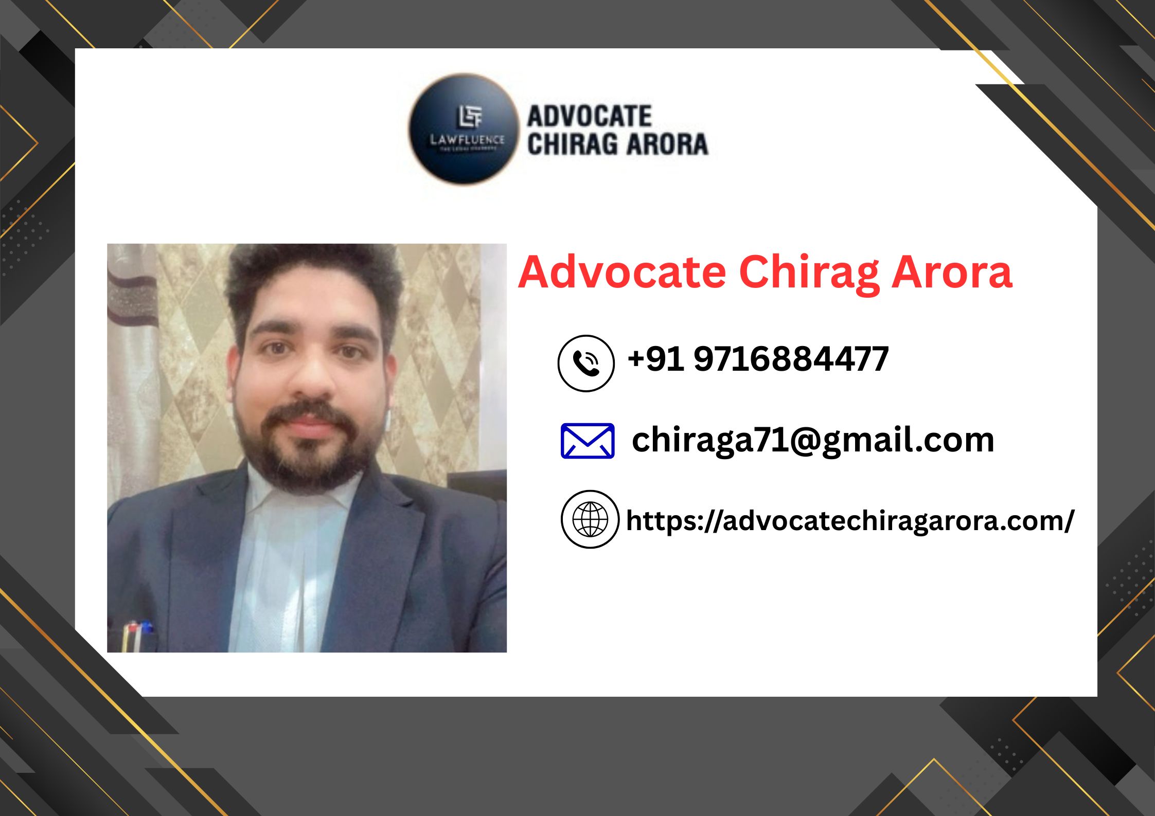 Advocate Chirag Arora - Advocate In Tis Hazari Court Delhi